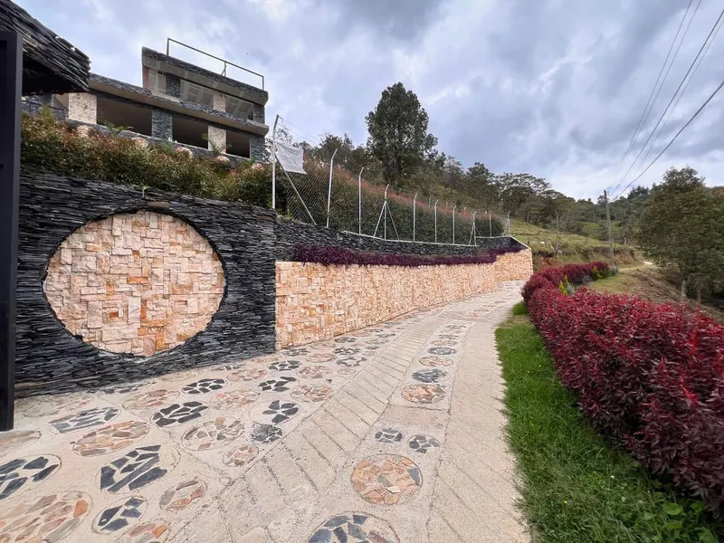 Camino exterior en piedra natural